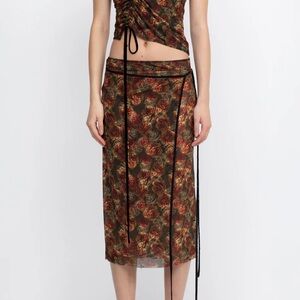 NWT Nola Wrap Midi Skirt